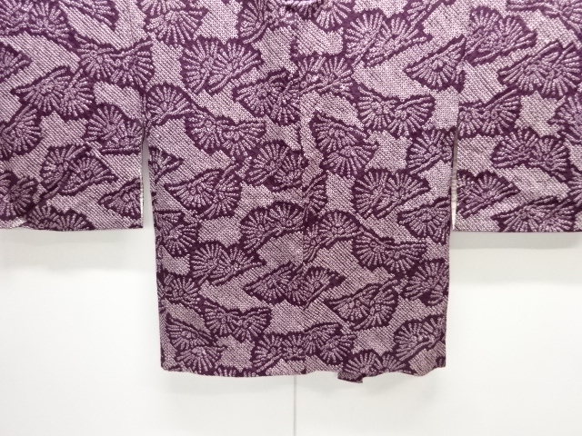 JAPANESE KIMONO / ANTIQUE HAORI / SILK / ALL SHIBORI / PINE